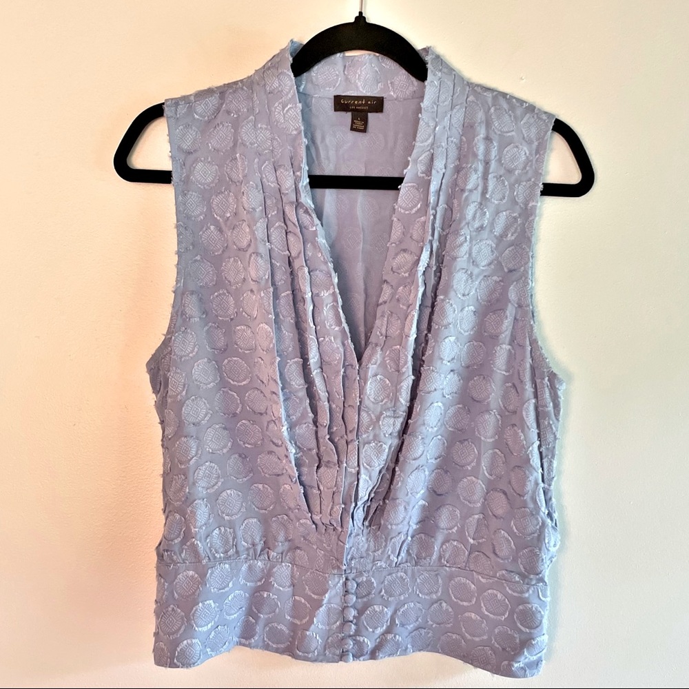 Anthro Current Air Deep V-neck Sleeveless Top